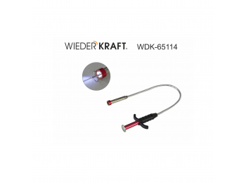 Захват гибкий цанговый 670 мм с магнитом и светодиодной подсветкой WDK-65114